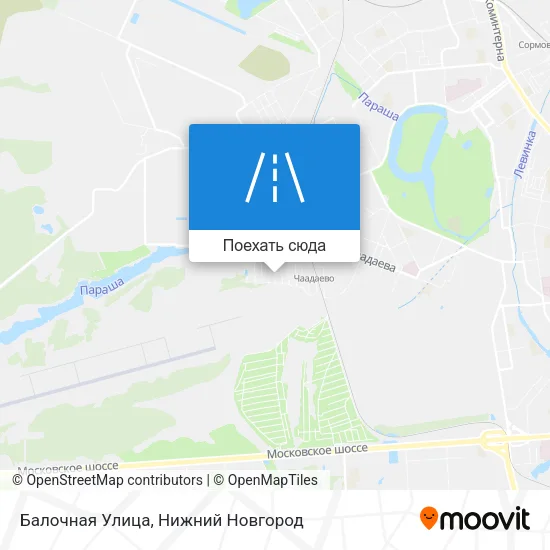 Карта Балочная Улица