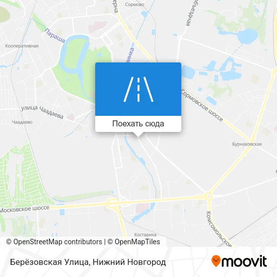 Карта Берёзовская Улица