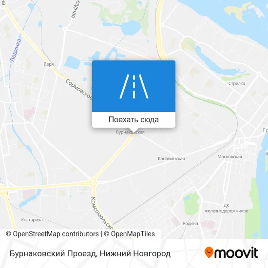 Карта Бурнаковский Проезд
