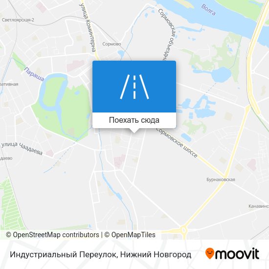 Карта Индустриальный Переулок