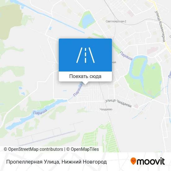 Карта Пропеллерная Улица