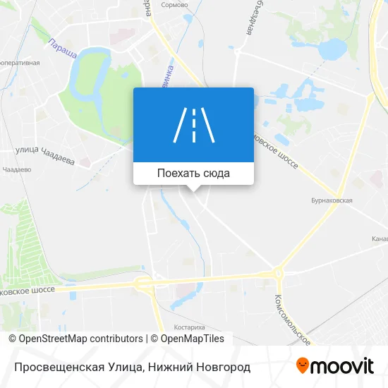 Карта Просвещенская Улица