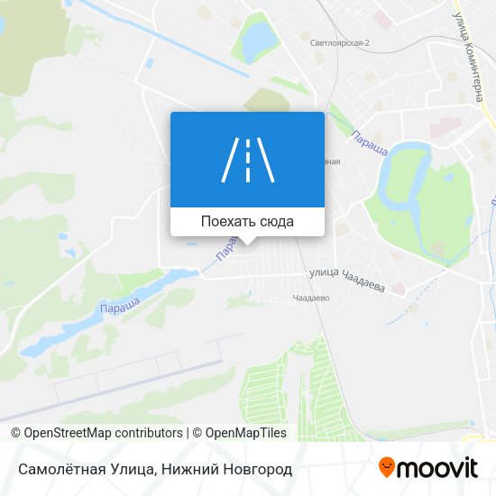 Карта Самолётная Улица