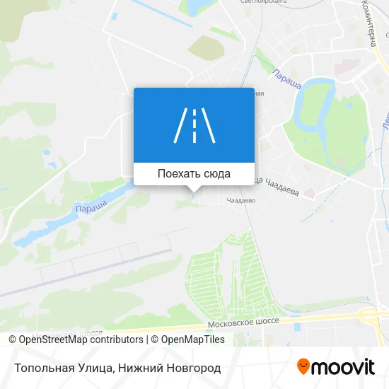 Карта Топольная Улица