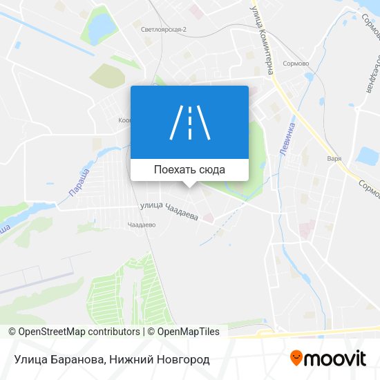 Карта Улица Баранова