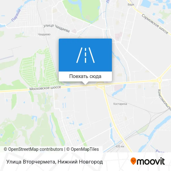 Карта Улица Вторчермета