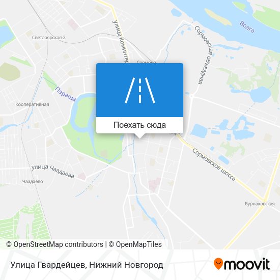 Карта Улица Гвардейцев