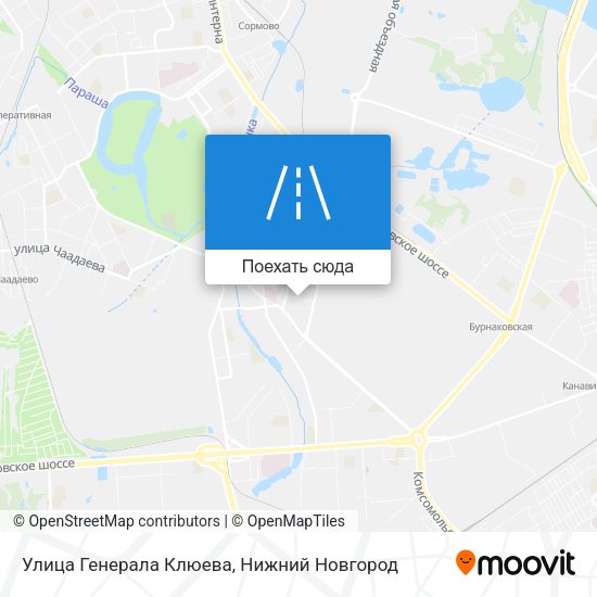 Карта Улица Генерала Клюева