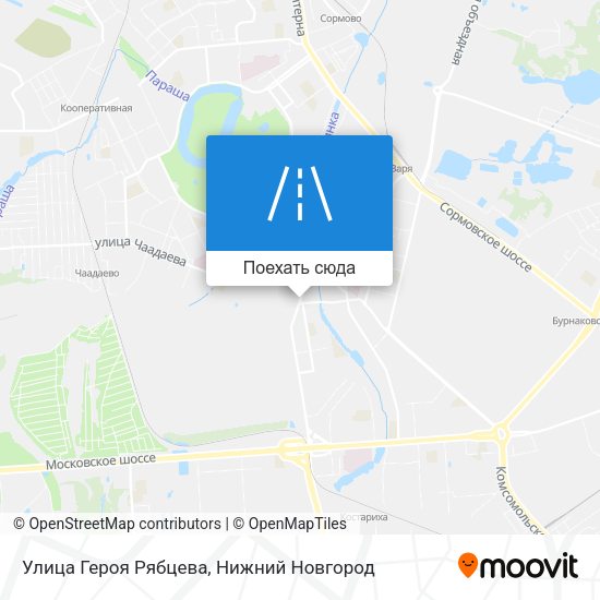 Карта Улица Героя Рябцева