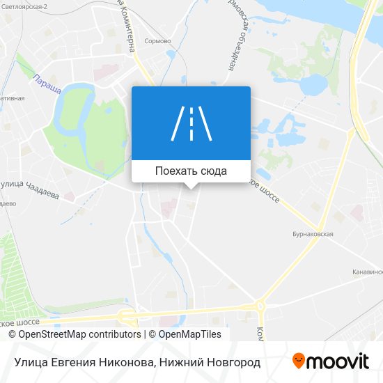 Карта Улица Евгения Никонова