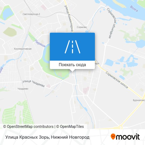 Карта Улица Красных Зорь