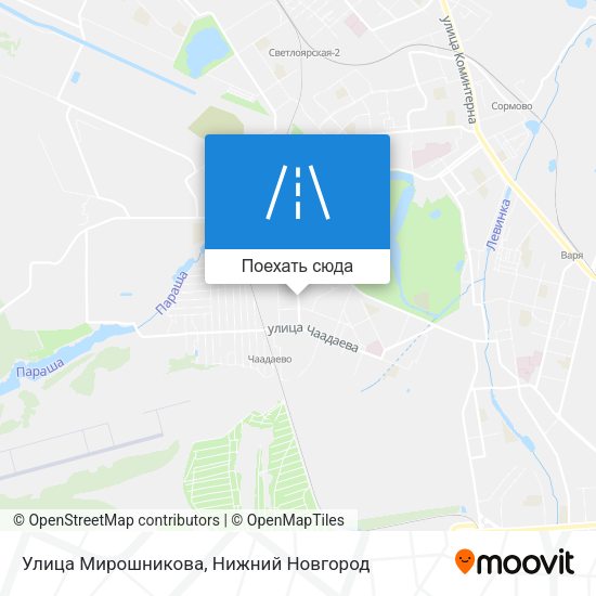 Карта Улица Мирошникова