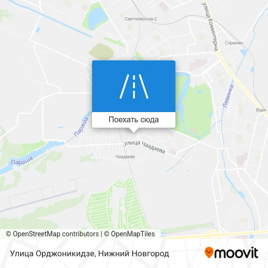Карта Улица Орджоникидзе