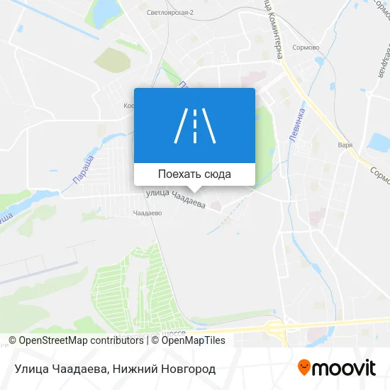 Карта Улица Чаадаева