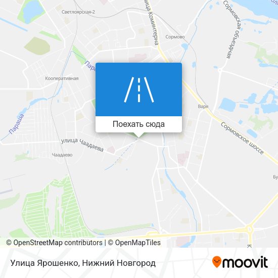 Карта Улица Ярошенко