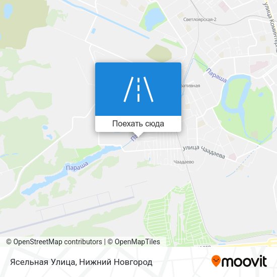 Карта Ясельная Улица