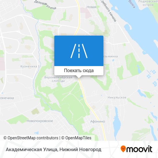 Карта Академическая Улица