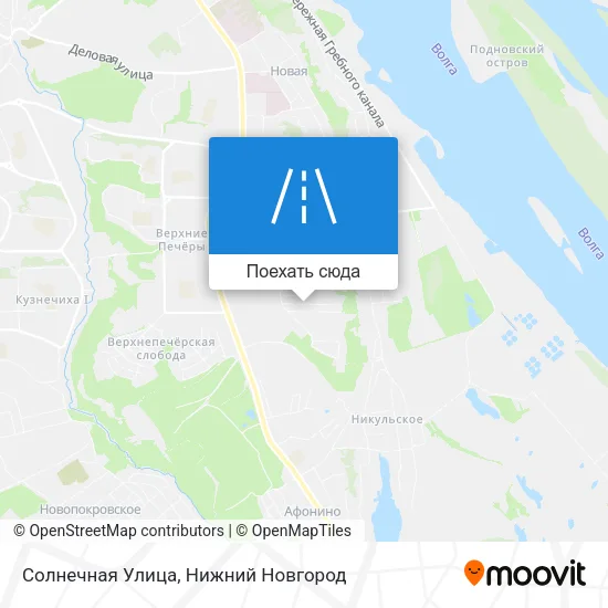 Карта Солнечная Улица