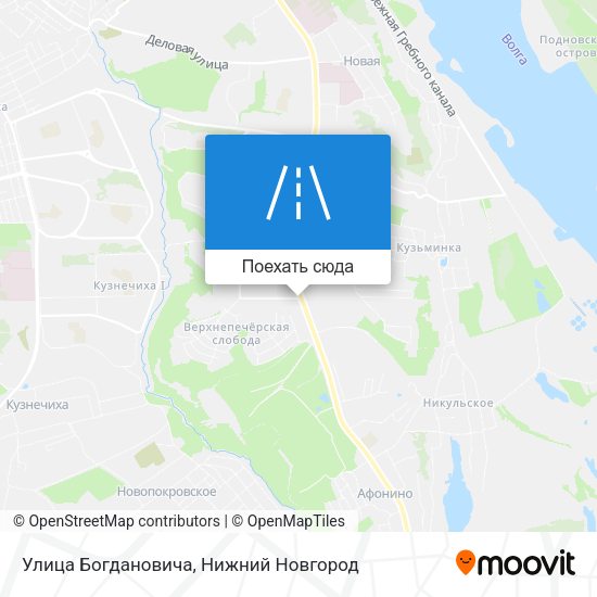 Карта Улица Богдановича