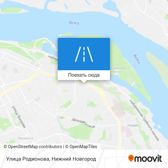 Карта Улица Родионова