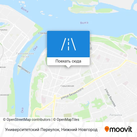 Карта Университетский Переулок