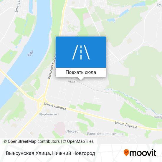 Карта Выксунская Улица