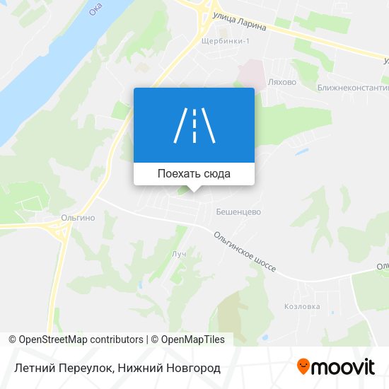 Карта Летний Переулок