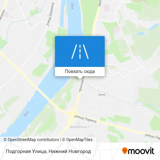 Карта Подгорная Улица