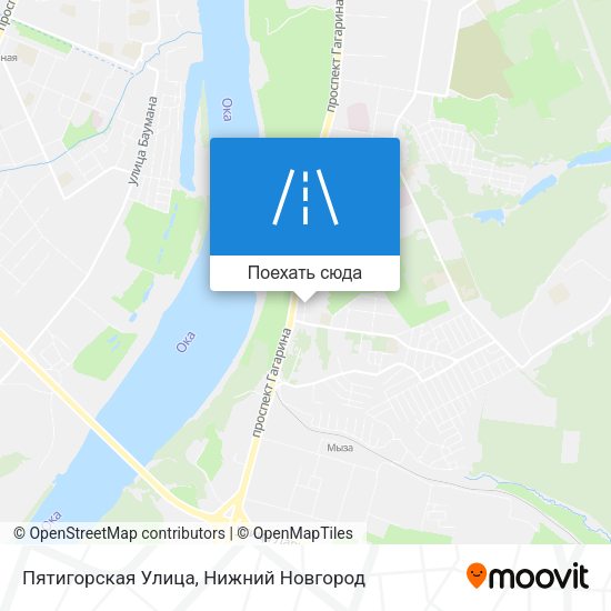 Карта Пятигорская Улица