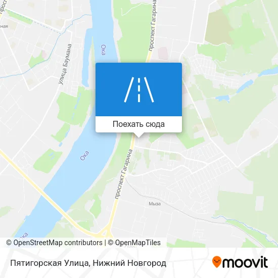 Карта Пятигорская Улица