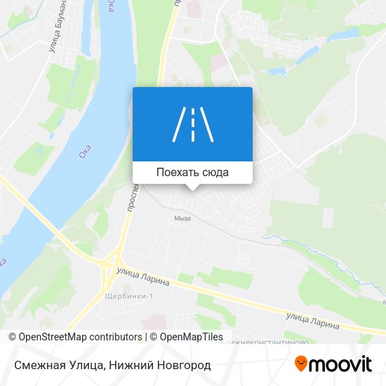 Карта Смежная Улица