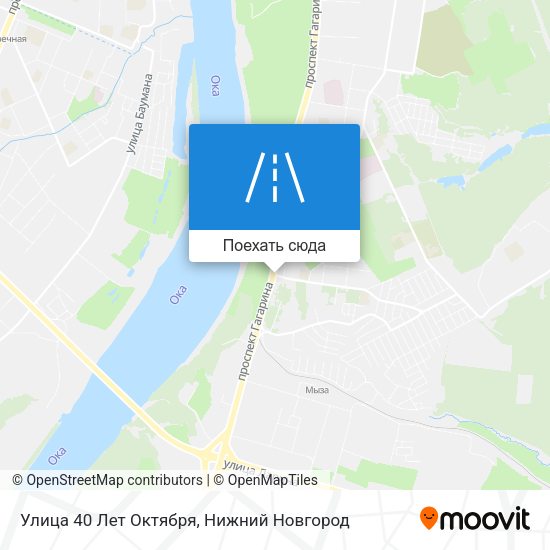 Карта Улица 40 Лет Октября