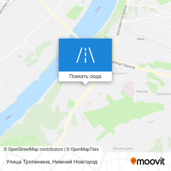 Карта Улица Тропинина