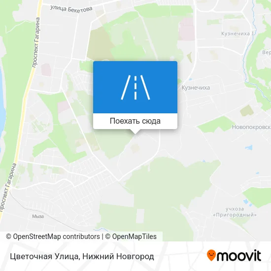 Карта Цветочная Улица