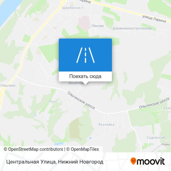 Карта Центральная Улица