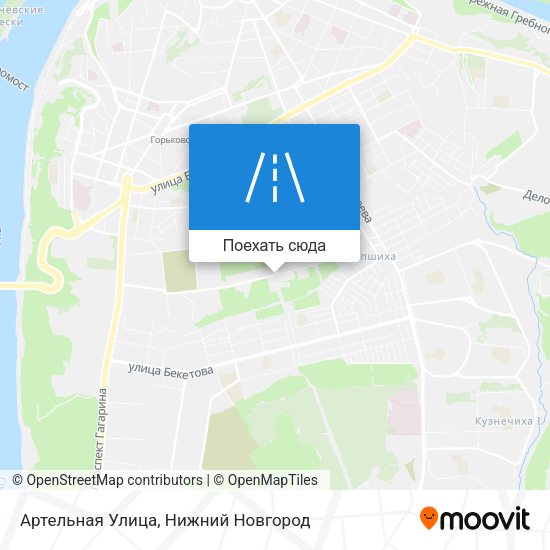 Карта Артельная Улица