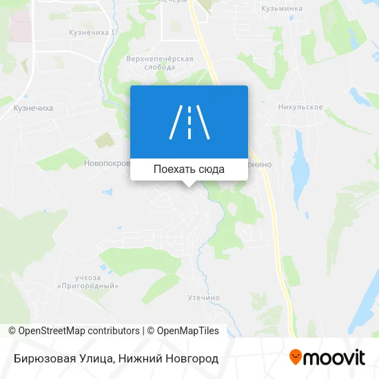 Карта Бирюзовая Улица