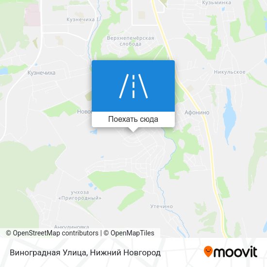 Карта Виноградная Улица