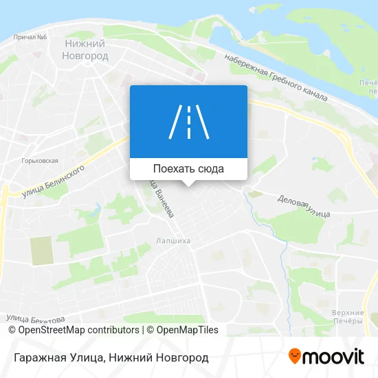 Карта Гаражная Улица