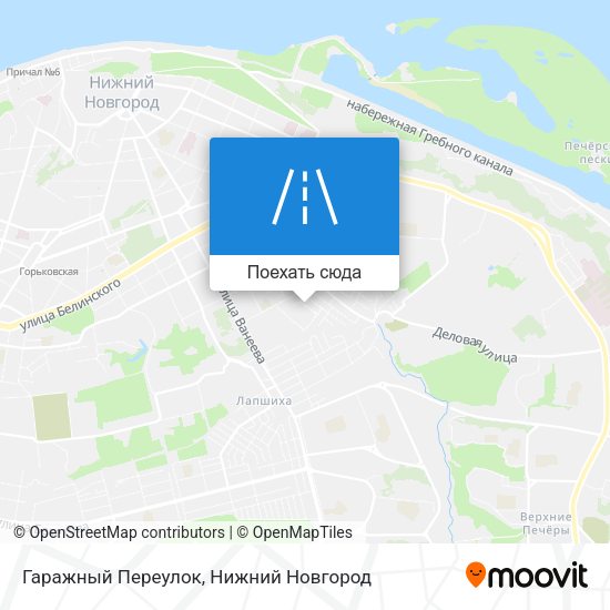 Карта Гаражный Переулок