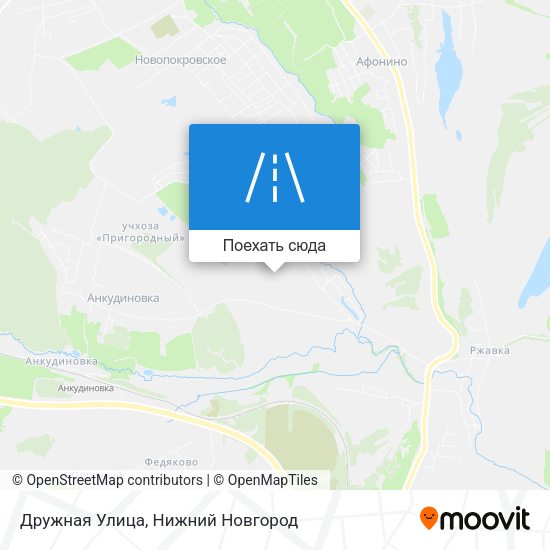 Карта Дружная Улица