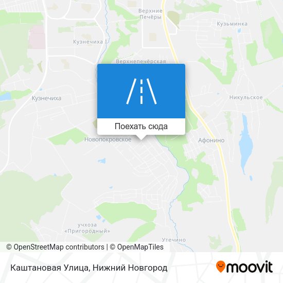Карта Каштановая Улица