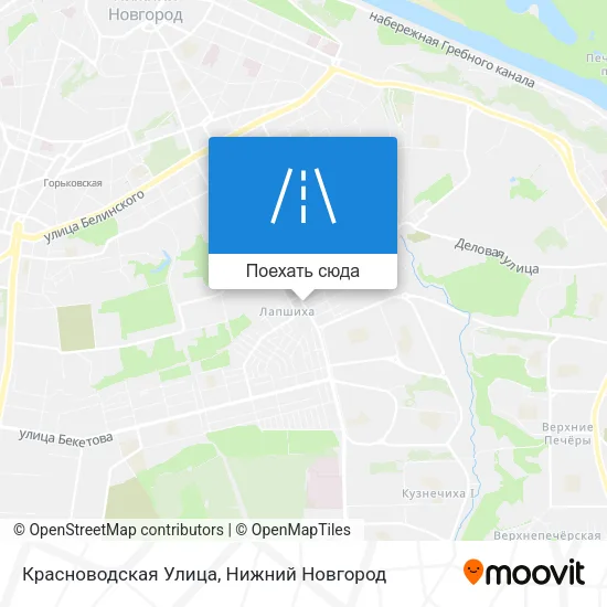 Карта Красноводская Улица