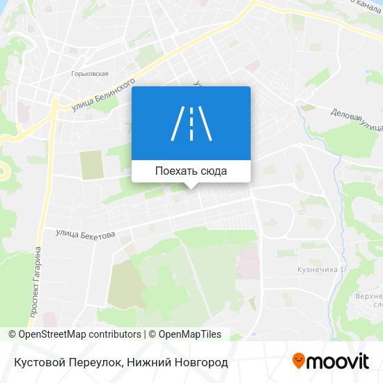 Карта Кустовой Переулок