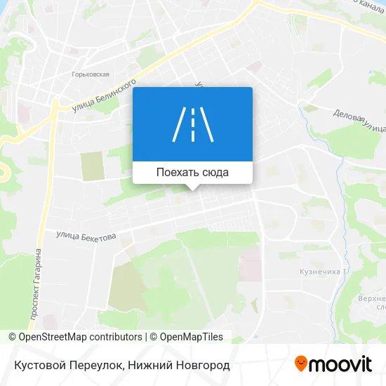 Карта Кустовой Переулок