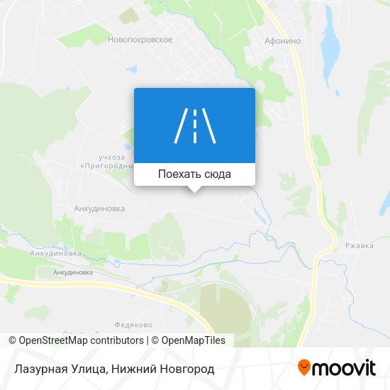 Карта Лазурная Улица