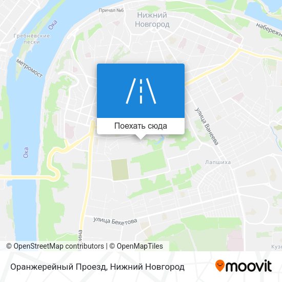 Карта Оранжерейный Проезд