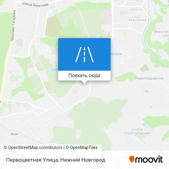 Карта Первоцветная Улица