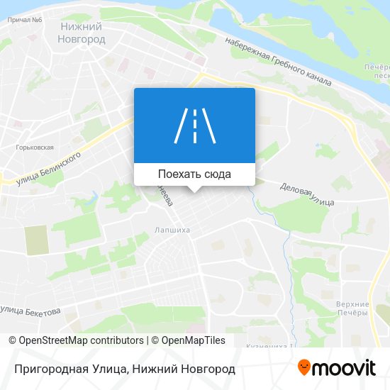 Карта Пригородная Улица