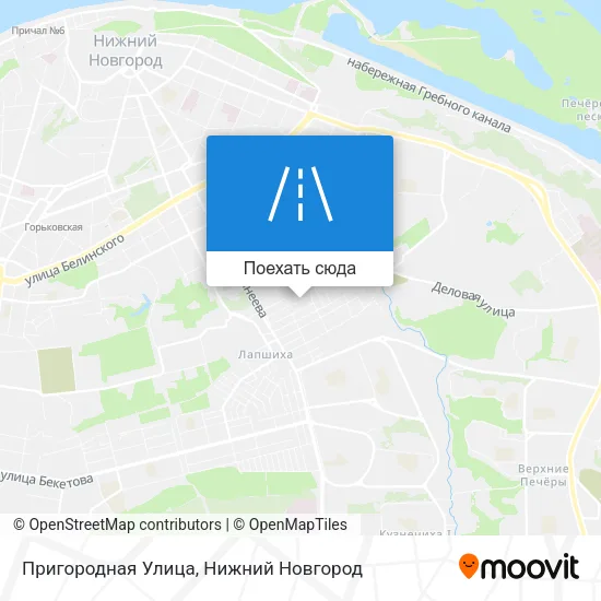 Карта Пригородная Улица